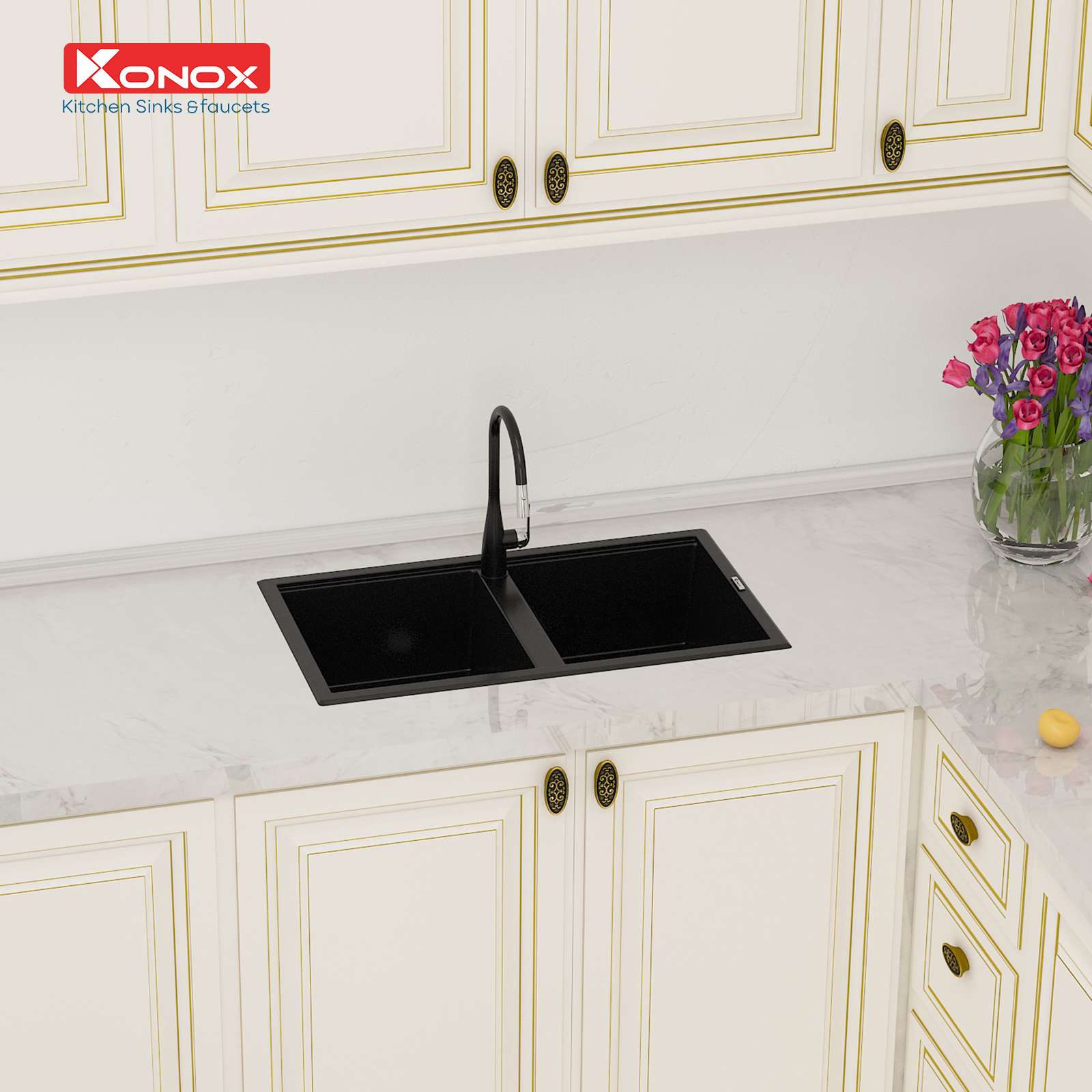 Chậu rửa bát Granite Sink Phoenix Smart 860-Black
