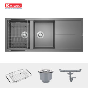 Chậu rửa bát Granite Sink Livello Smart 1160-Grey