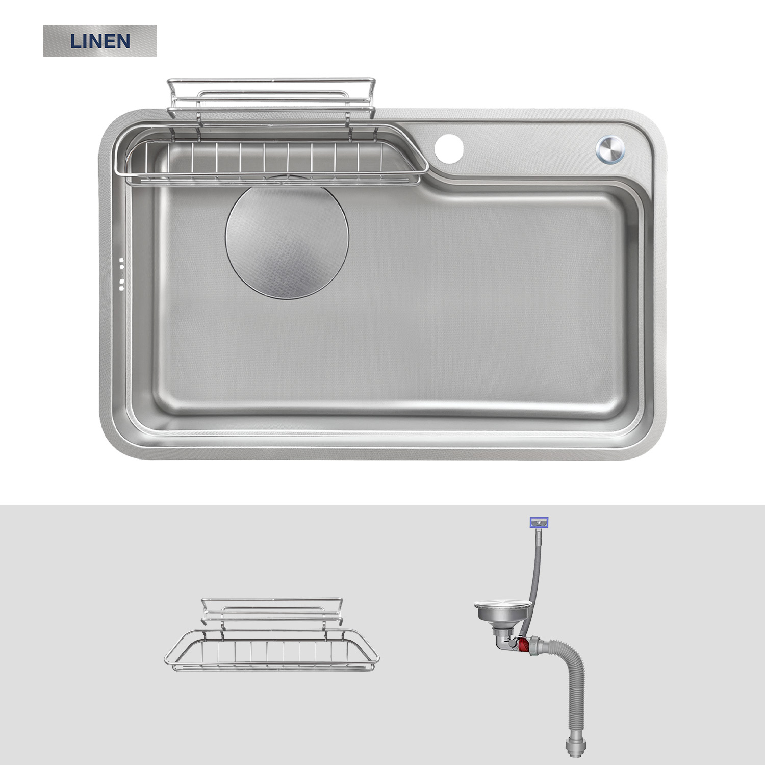 Chậu rửa chén 1 hộc KLUGER KF7848FS-DO Basic