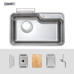 Chậu rửa chén 1 hộc KLUGER KF7848FS-DO Plus