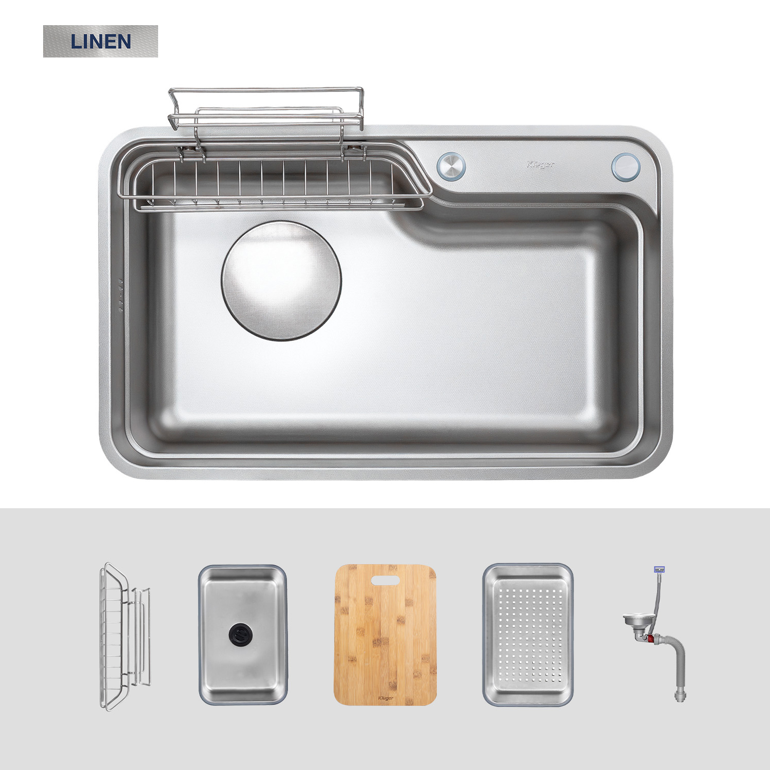 Chậu rửa chén 1 hộc KLUGER KF7848FS-DO Plus