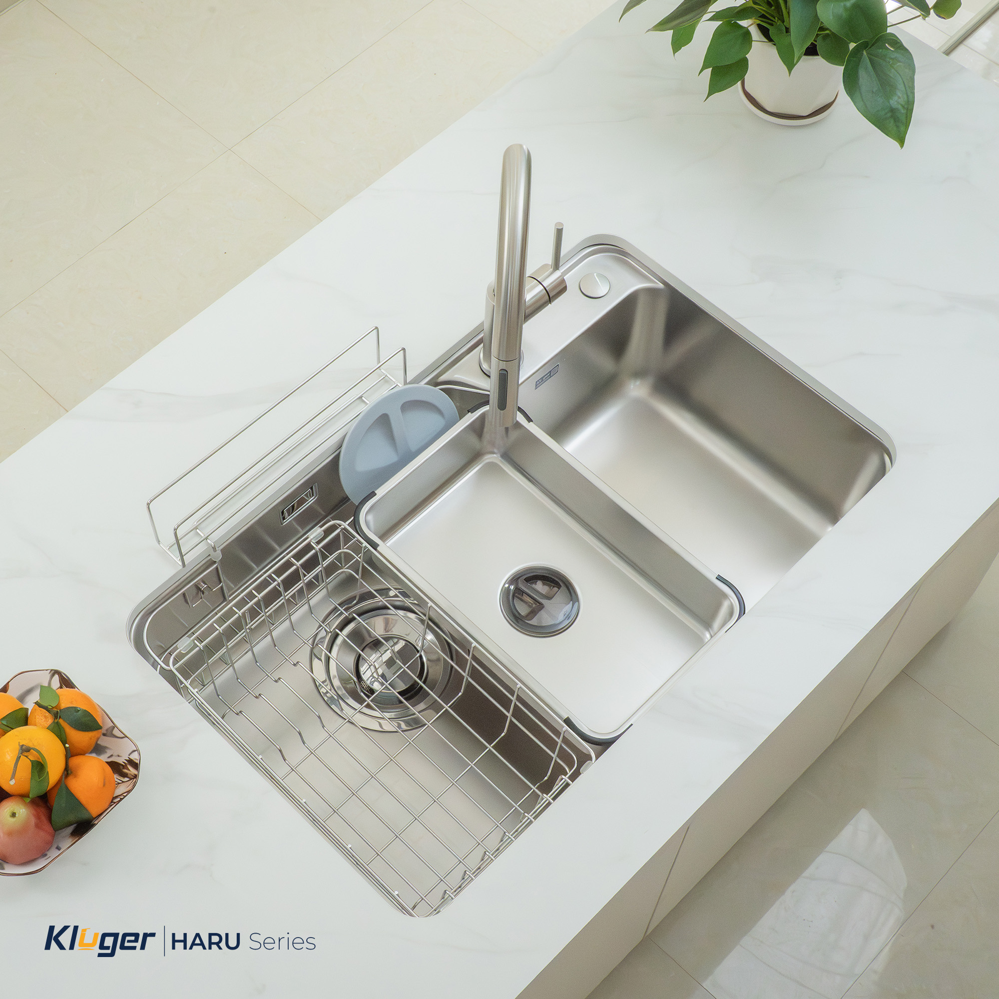 Chậu rửa chén 1 hộc KLUGER KH8050ST Plus