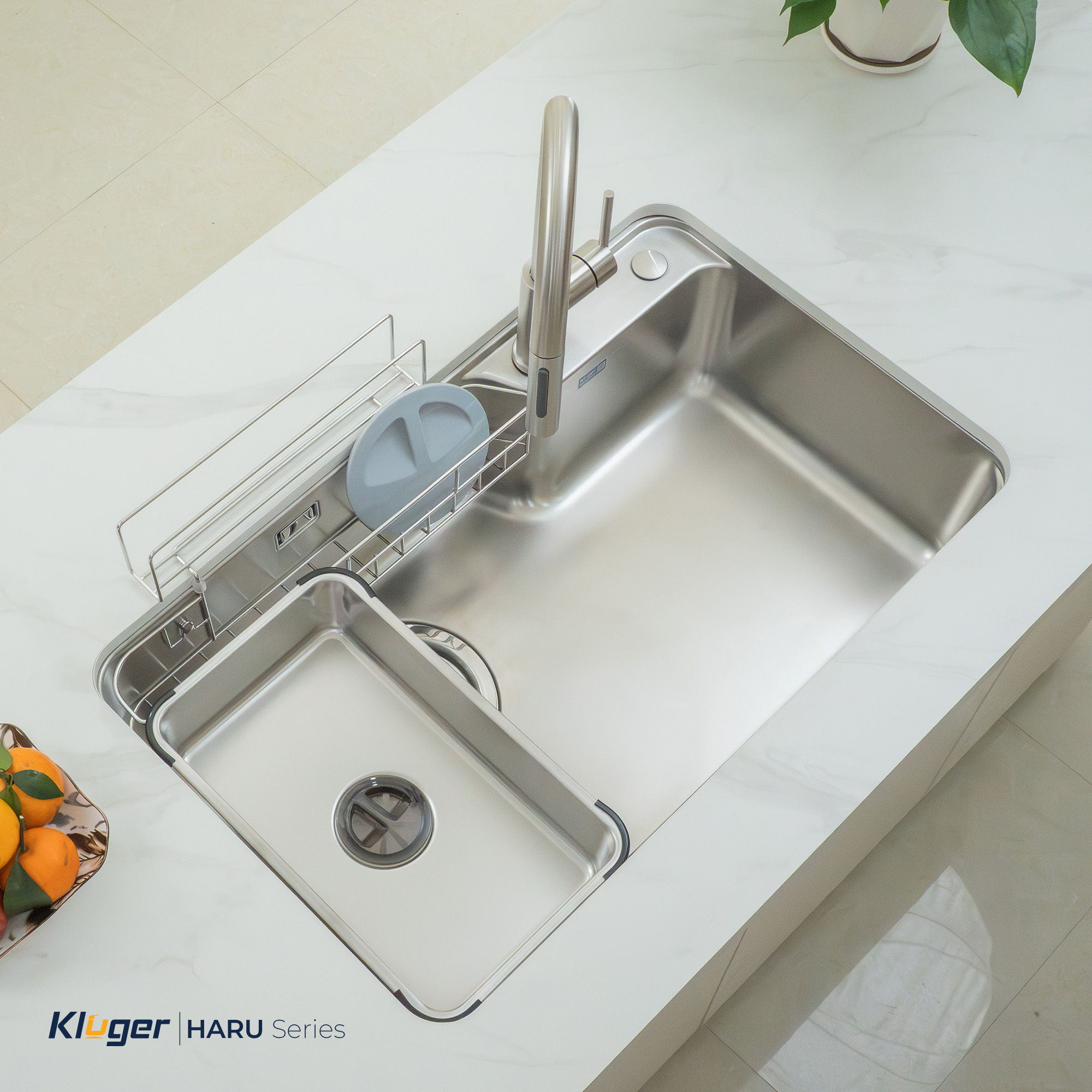 Chậu rửa chén 1 hộc KLUGER KH8050ST Plus