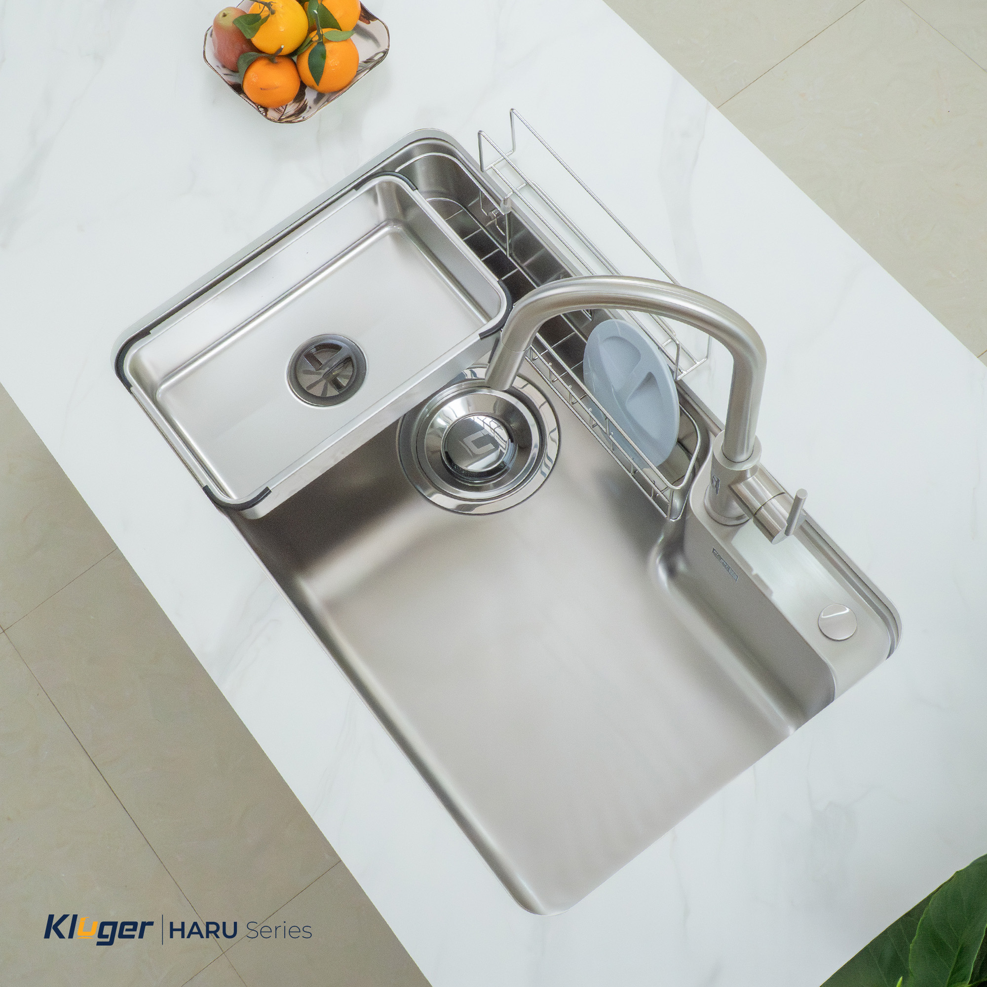 Chậu rửa chén 1 hộc KLUGER KH8050ST Plus