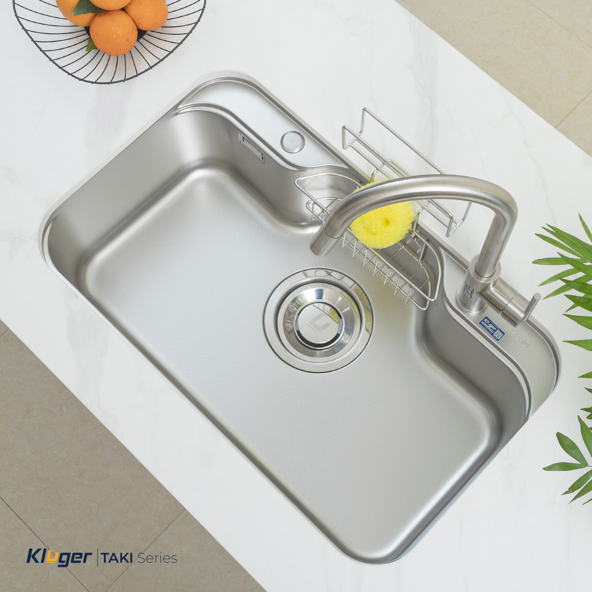 Chậu rửa chén 1 hộc KLUGER KT7848FS-Basic