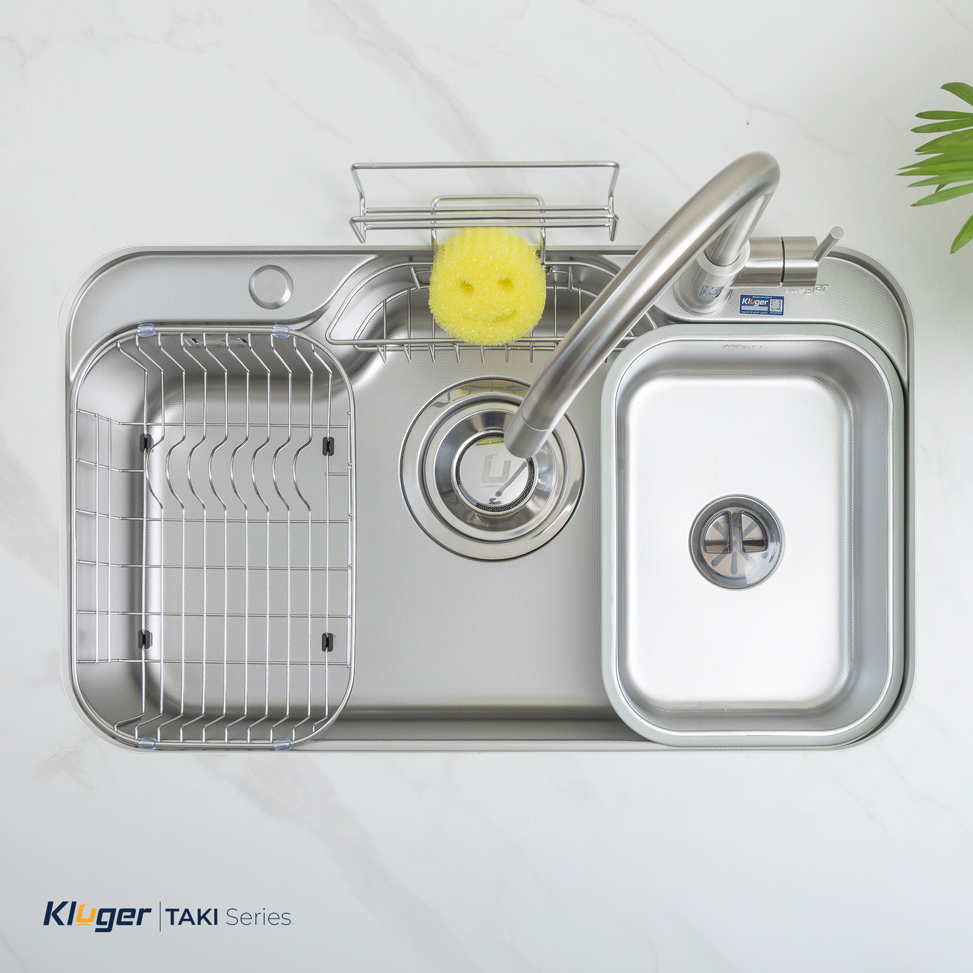 Chậu rửa chén 1 hộc KLUGER KT7848FS-Plus