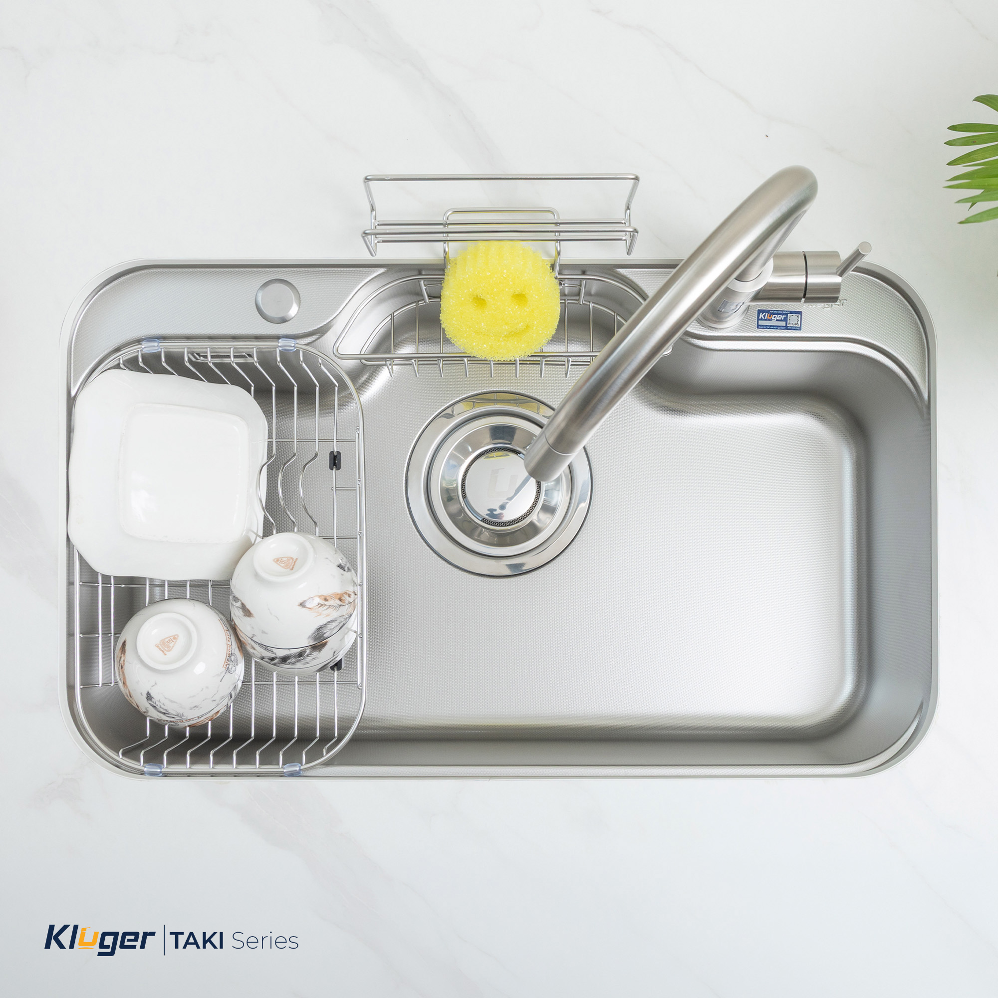 Chậu rửa chén 1 hộc KLUGER KT7848FS-Plus