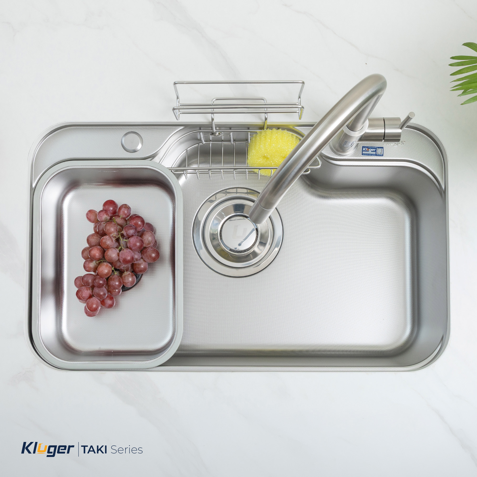 Chậu rửa chén 1 hộc KLUGER KT7848FS-Plus