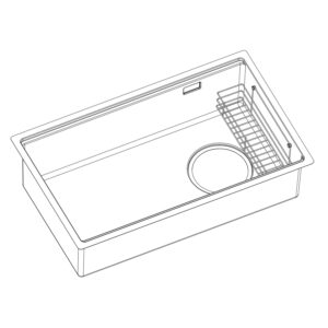 Chậu Rửa Chén 1 Hộc KLUGER KY7545FS Plus Inox POSCO 304 750mm