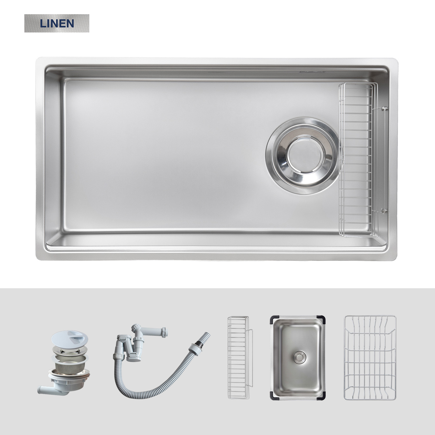 Chậu rửa chén 1 hộc KLUGER KY8045FS Plus