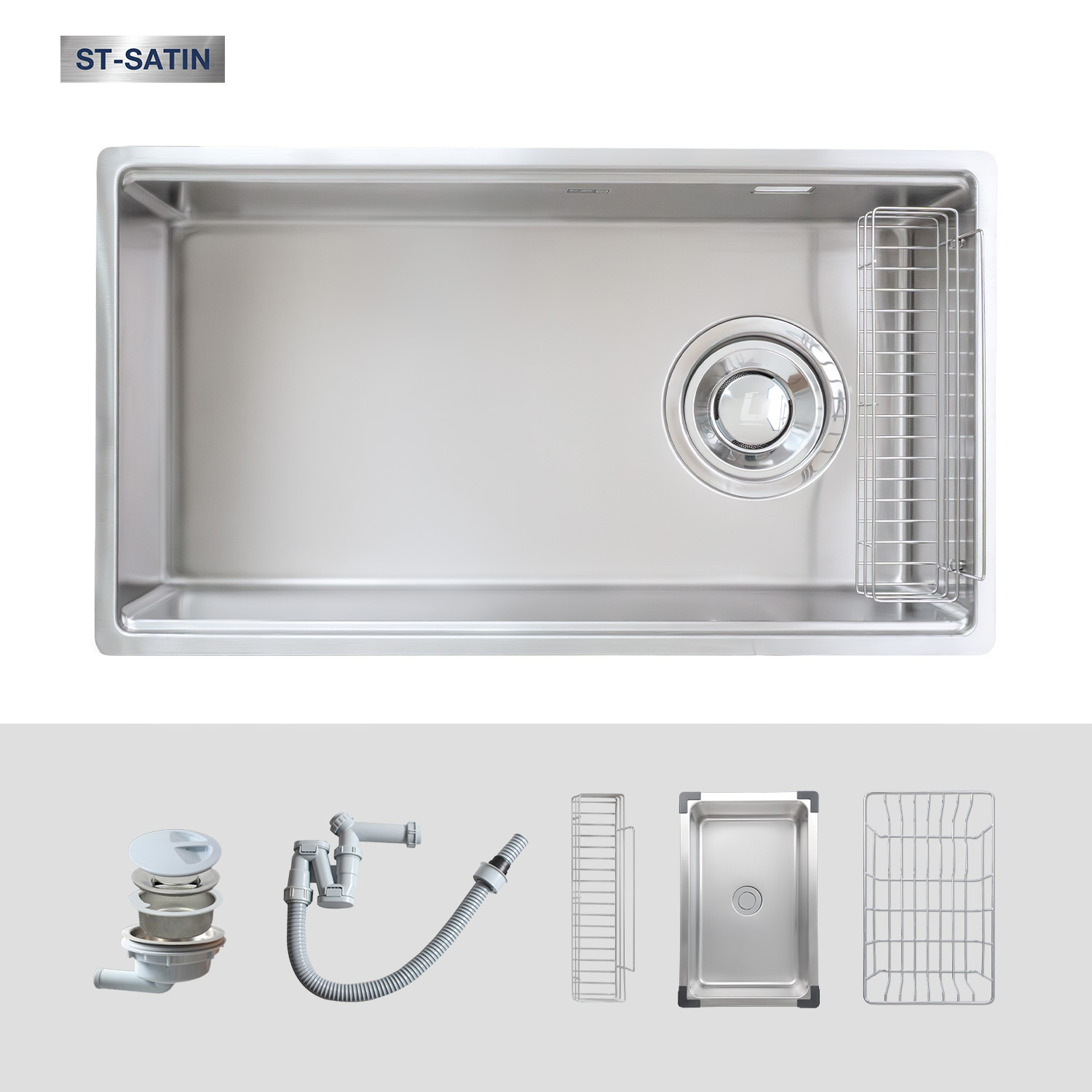 Chậu rửa chén 1 hộc KLUGER KY8045ST Plus