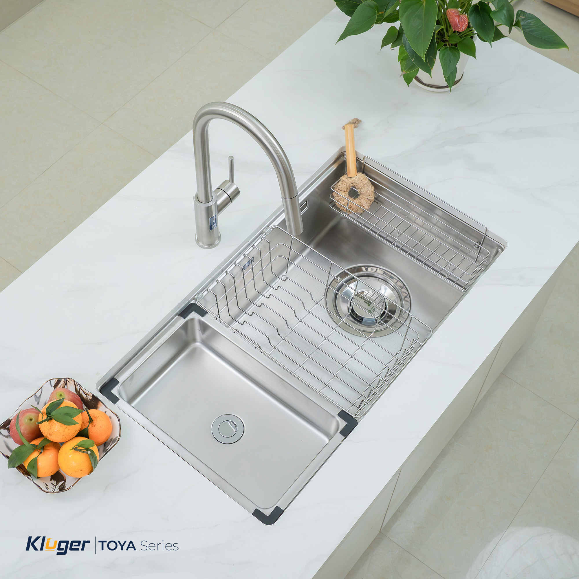 Chậu rửa chén 1 hộc KLUGER KY8045ST Plus