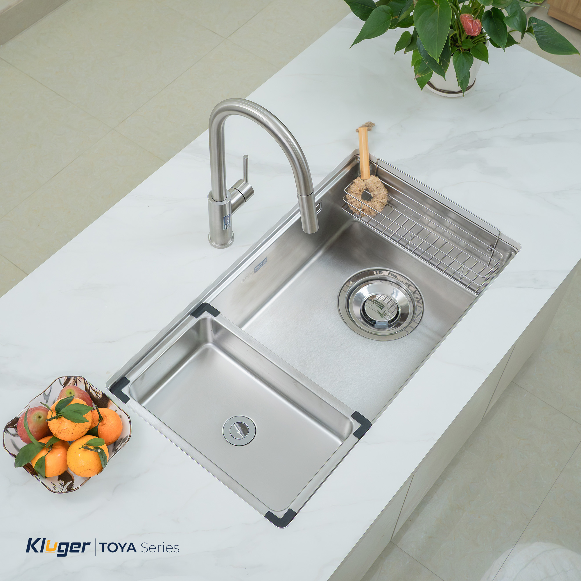 Chậu rửa chén 1 hộc KLUGER KY8045ST Plus
