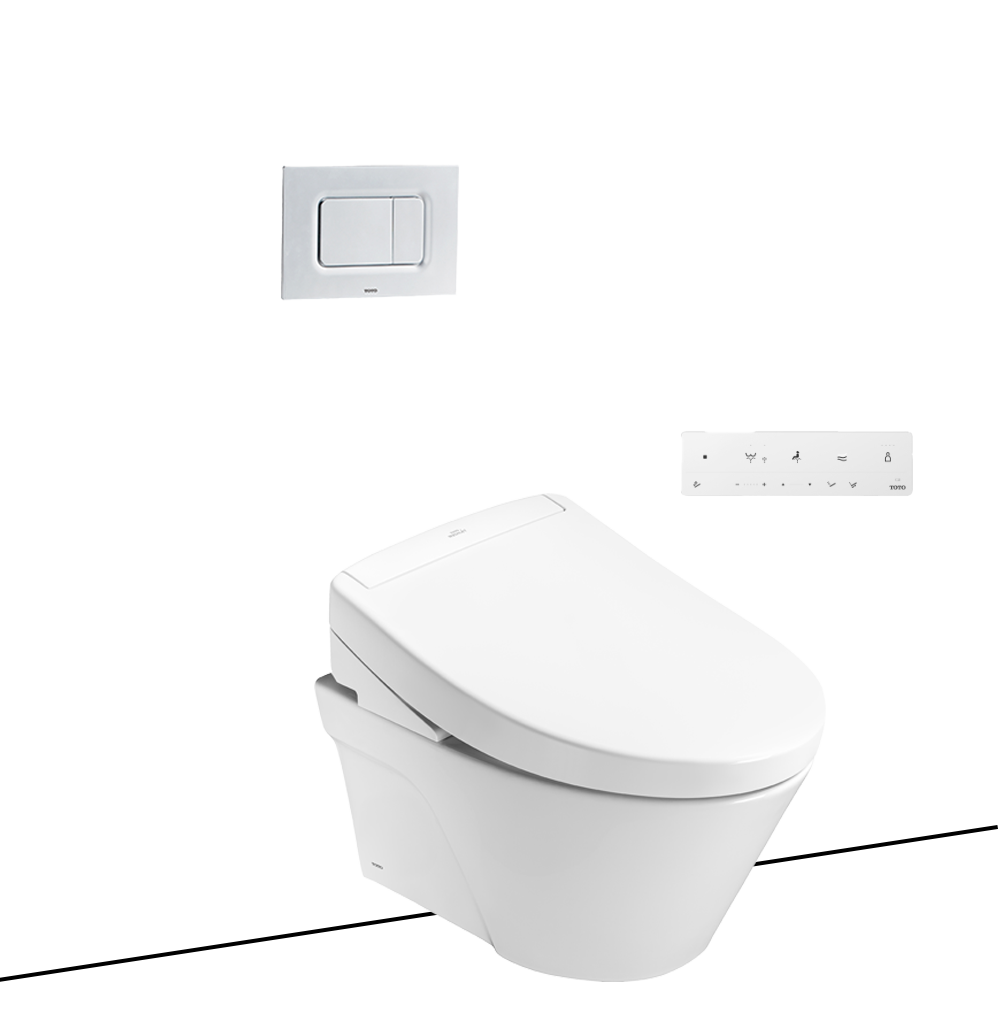 Bàn Cầu Treo Tường TOTO CW822REA/TCF34461GAA/WH172AT/TCA465/MB175M#SS WASHLET S5