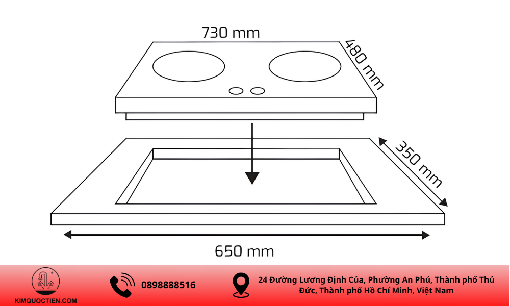lắp đặt bếp gas âm