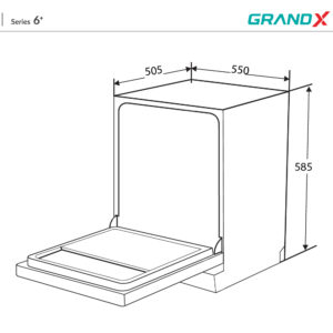 Máy rửa bát để bàn độc lập GRANDX SMS6GX10G