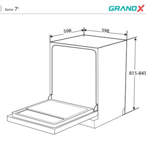 Máy Rửa Chén GRANDX SMS7GX86B Lắp Độc Lập Hoặc Âm Tủ