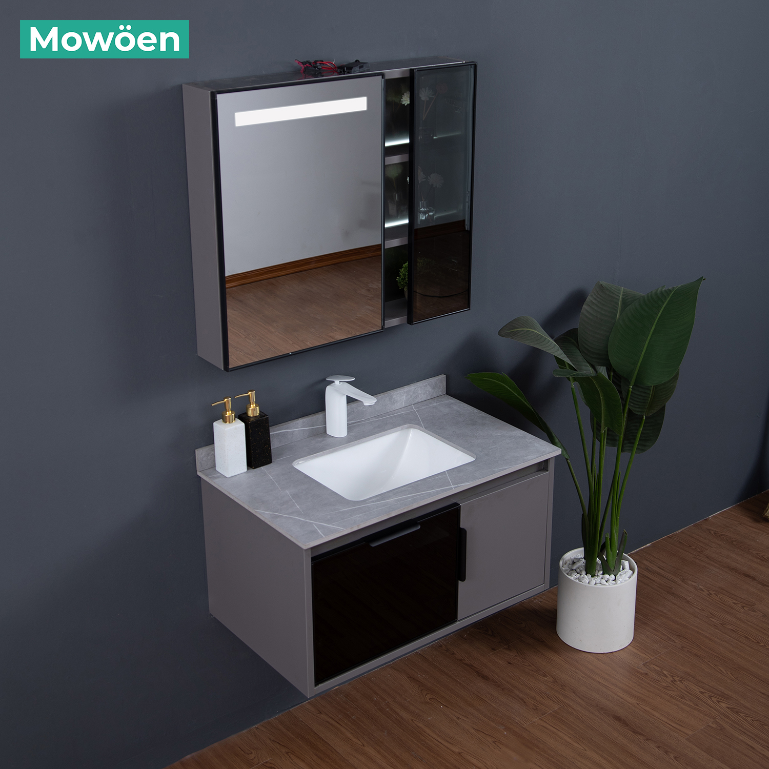 Tủ Lavabo Mowoen Inox MW6809S-80