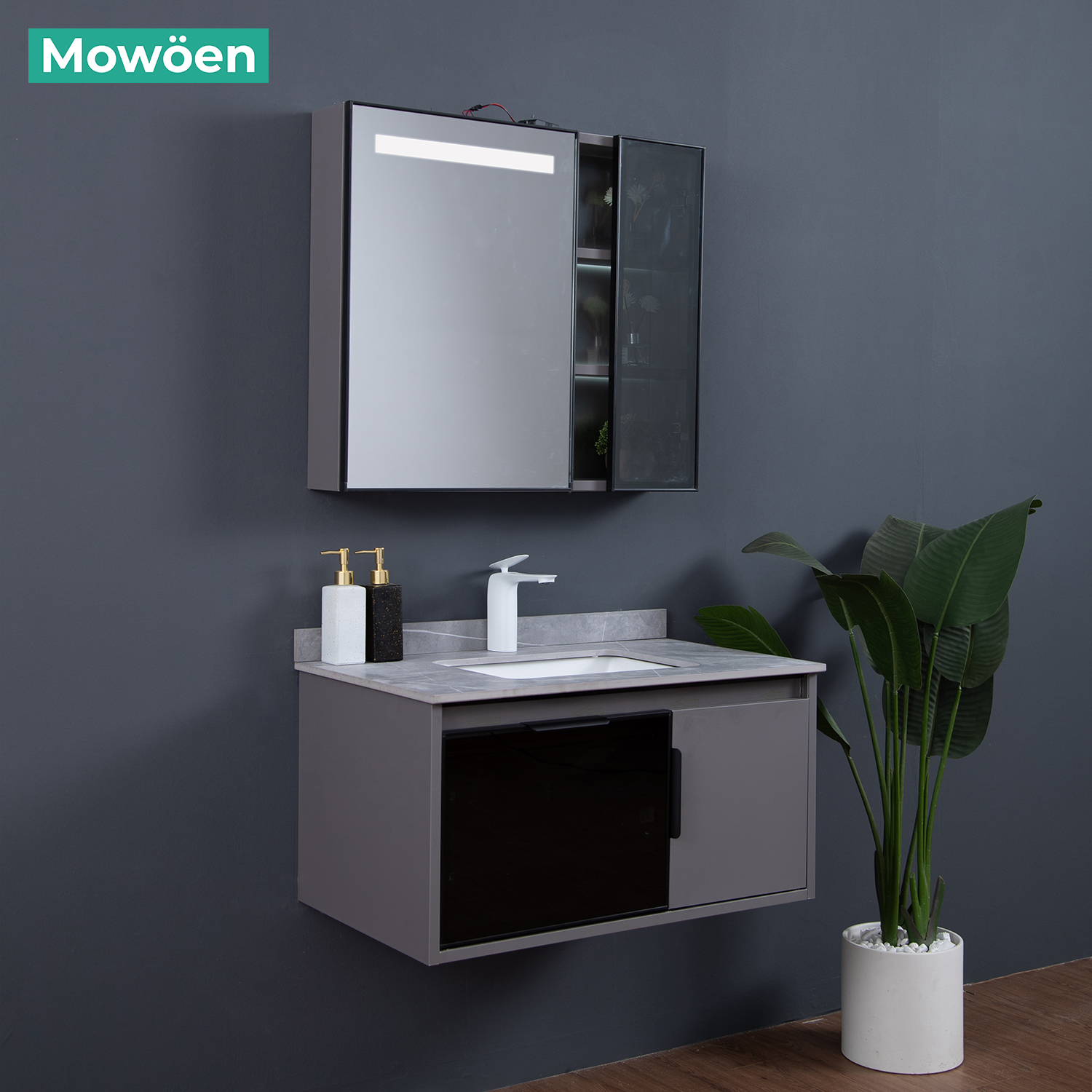 Tủ Lavabo Mowoen Inox MW6809S-80