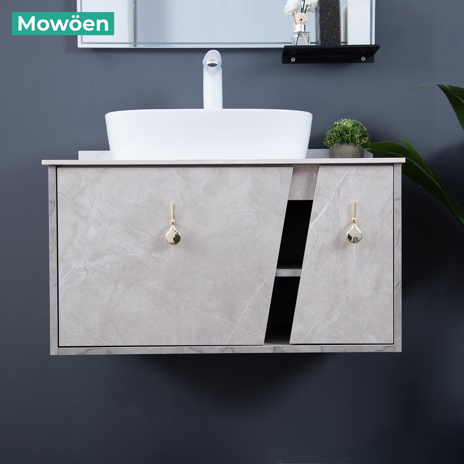 Tủ Lavabo Mowoen MW6651BR-80 800mm Phòng Tắm