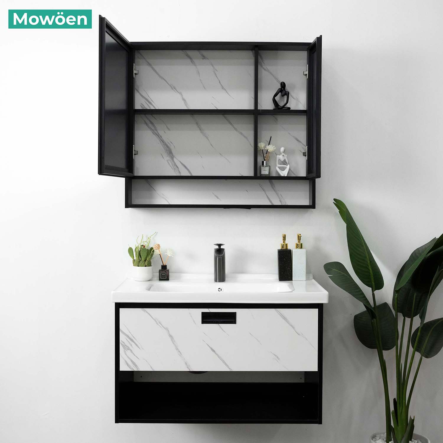 Tủ Lavabo Mowoen MW6952-80 Phòng Tắm 800mm