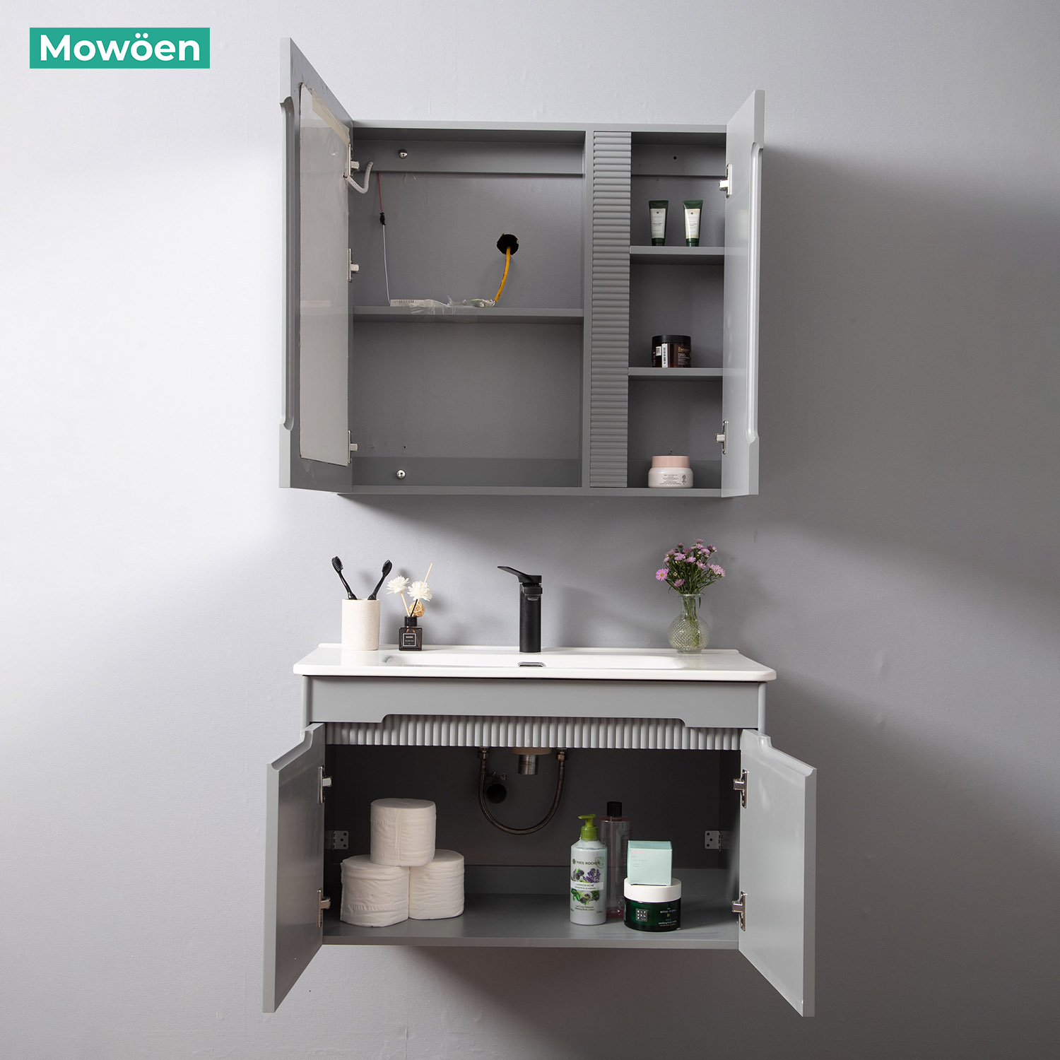 Tủ Lavabo Nhựa PVC Mowoen MW2701-80