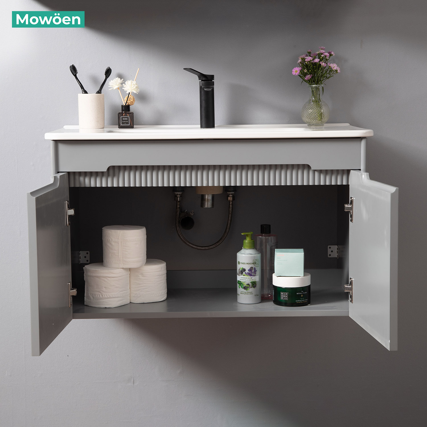 Tủ Lavabo Nhựa PVC Mowoen MW2701-80