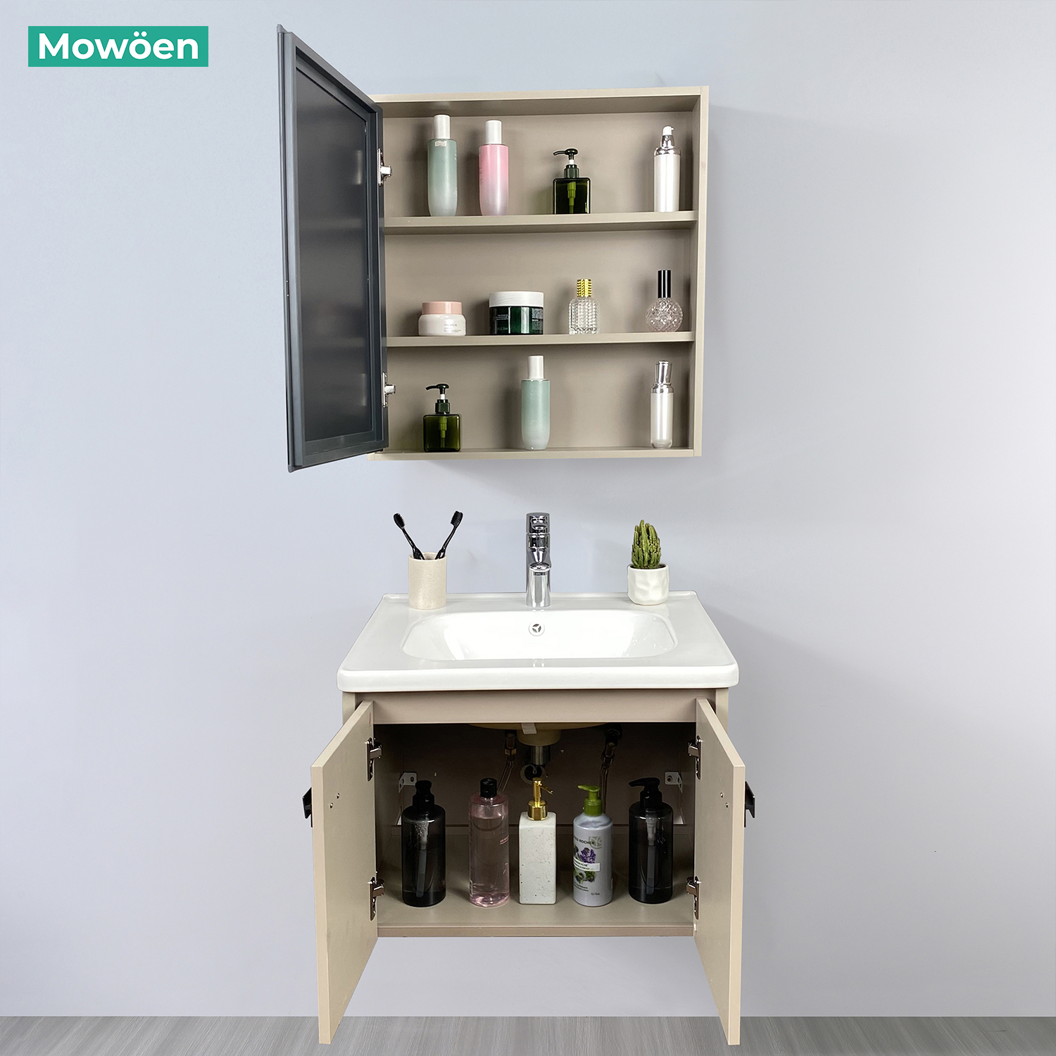 Tủ Lavabo Nhựa PVC Mowoen MW2702-60