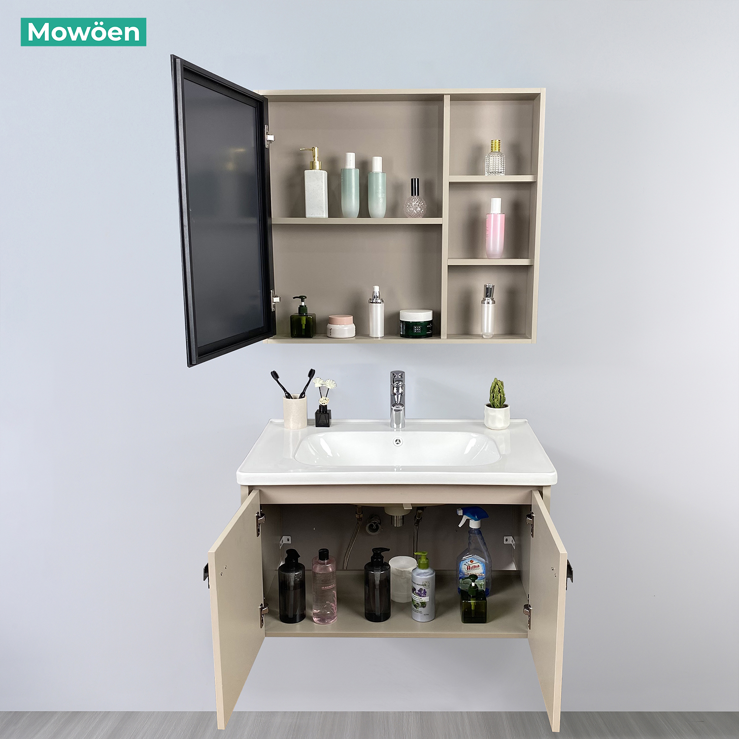 Tủ Lavabo Nhựa PVC Mowoen MW2702-80
