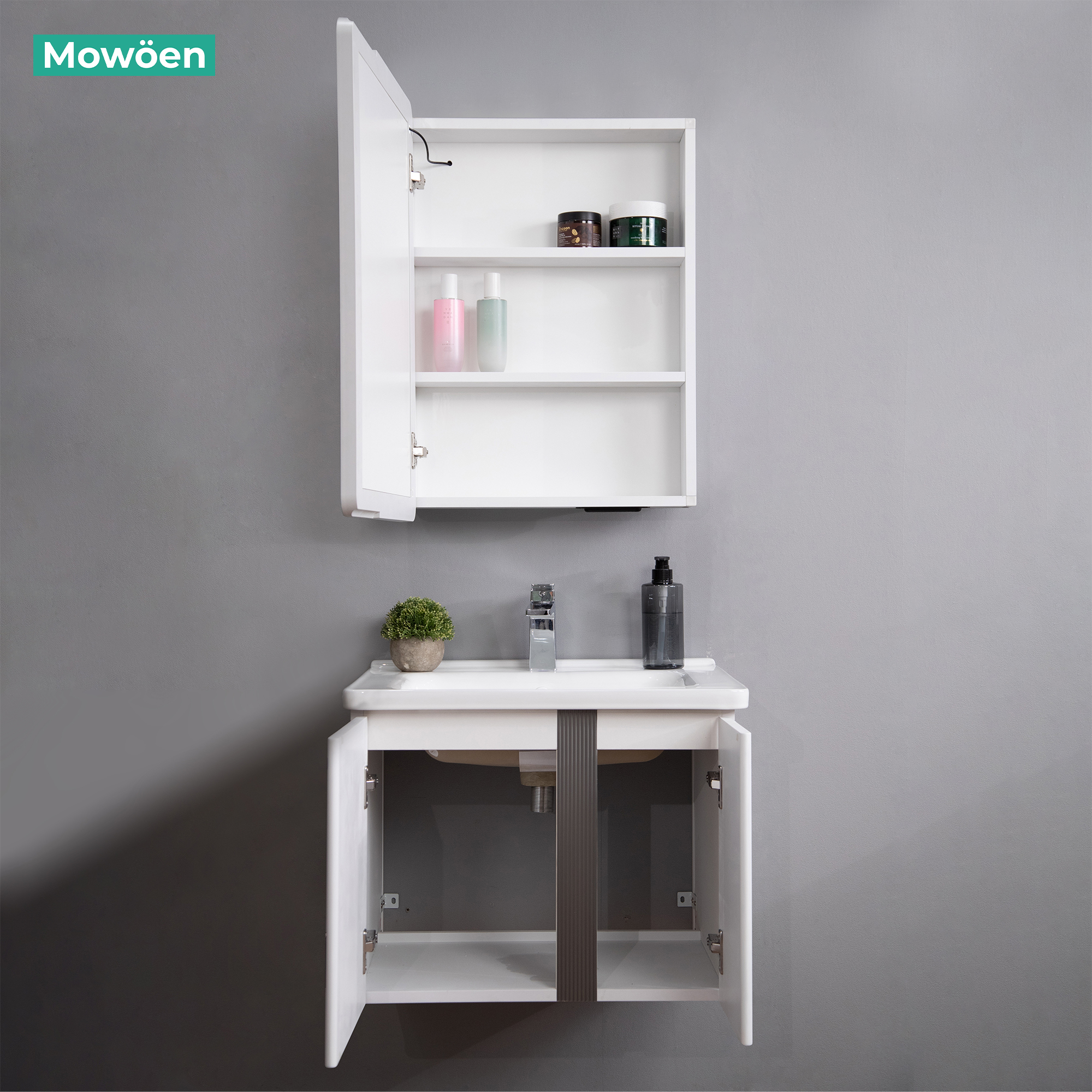 Tủ Lavabo Nhựa PVC Mowoen MW2703-60