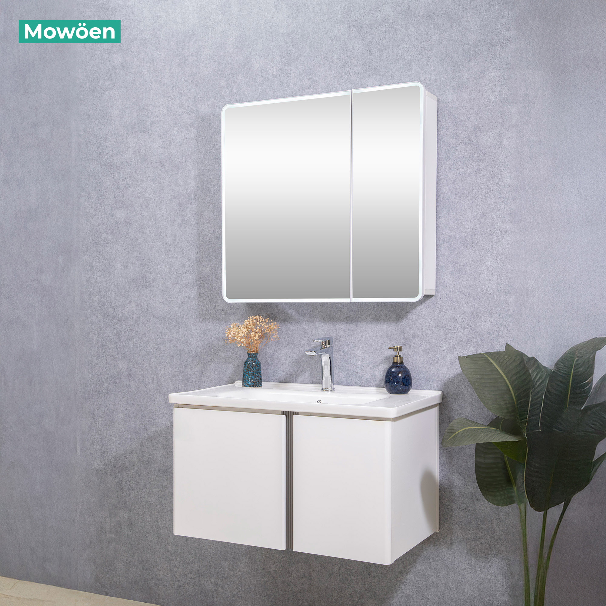 Tủ Lavabo Nhựa PVC Mowoen MW2703-80