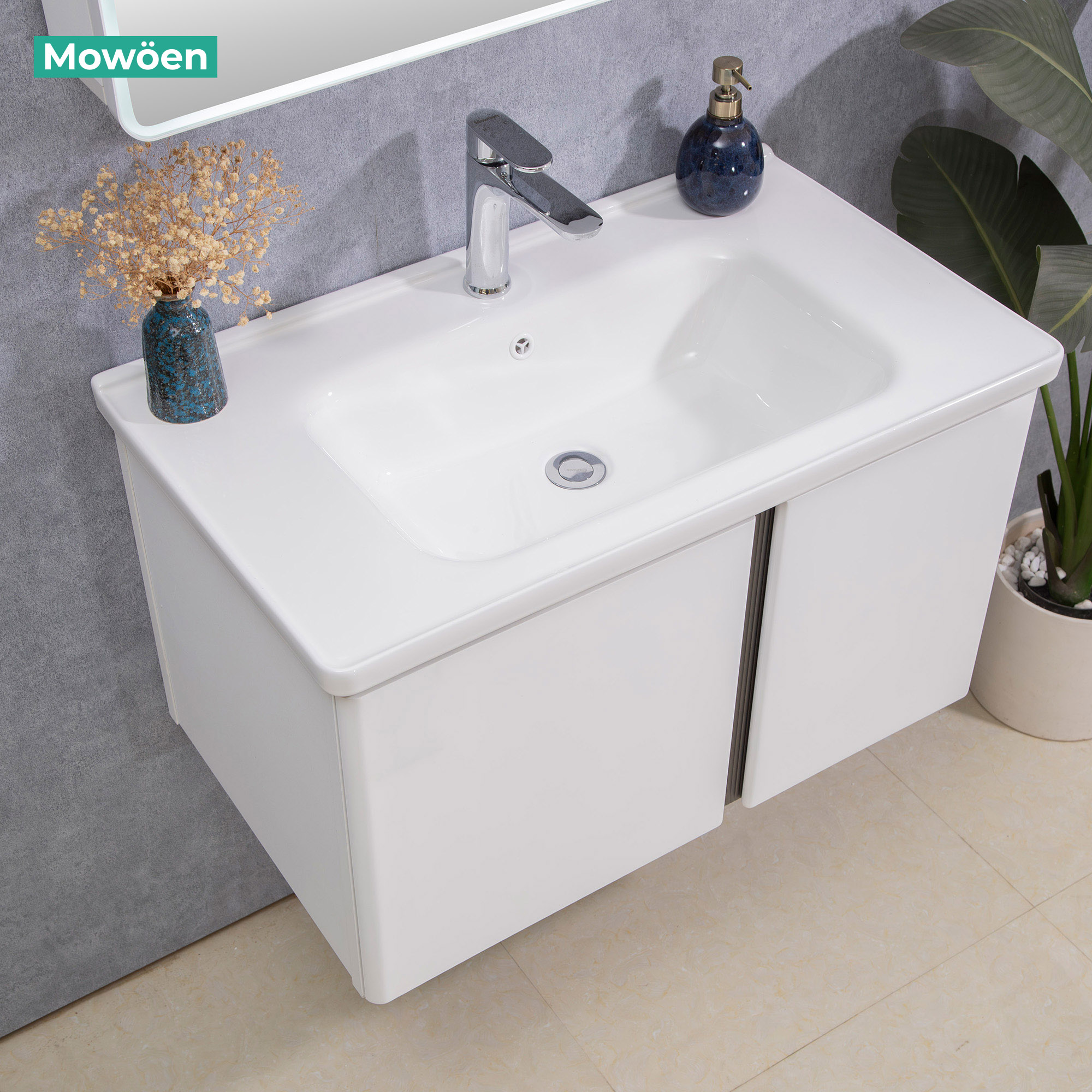 Tủ Lavabo Nhựa PVC Mowoen MW2703-80
