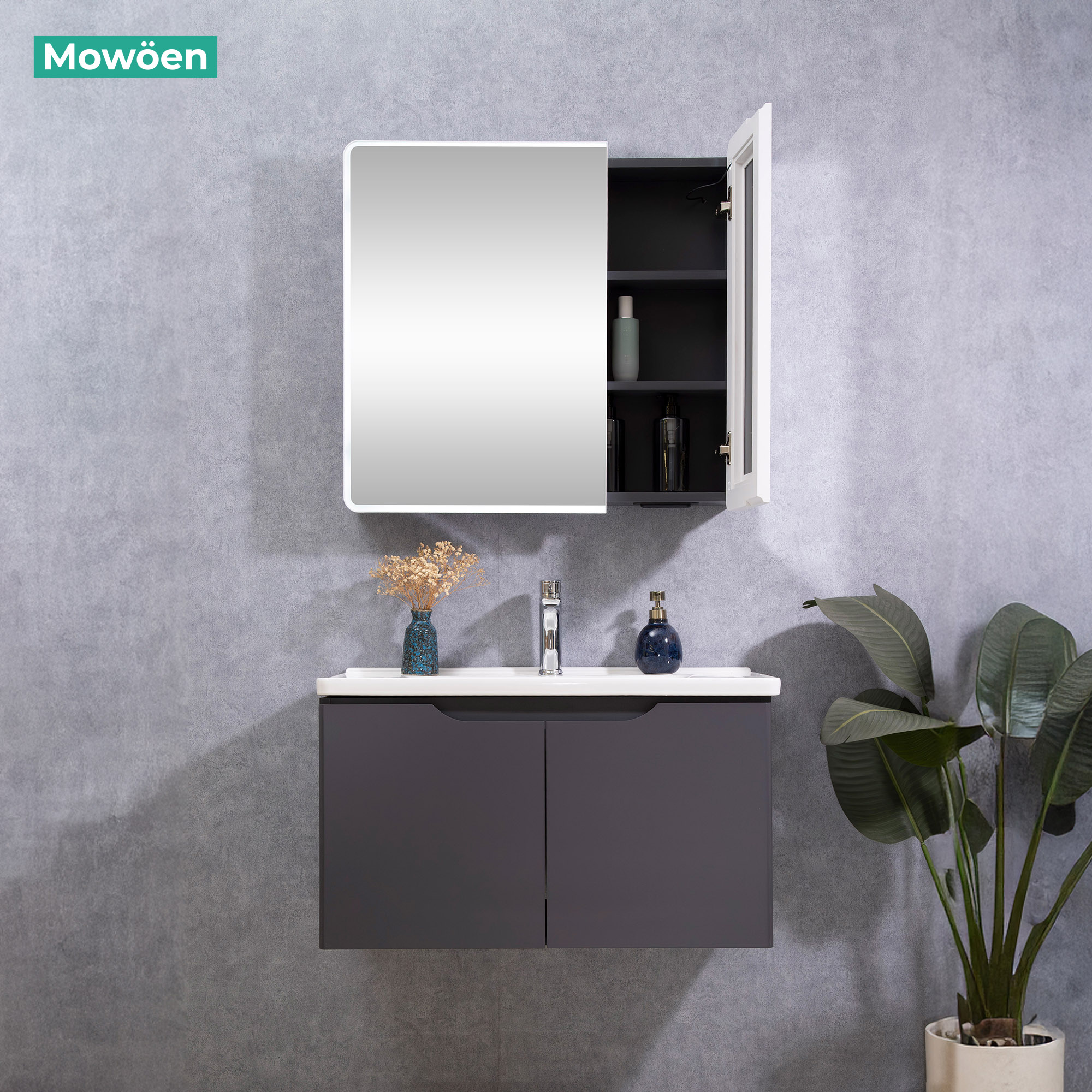 Tủ Lavabo Nhựa PVC Mowoen MW2706-80