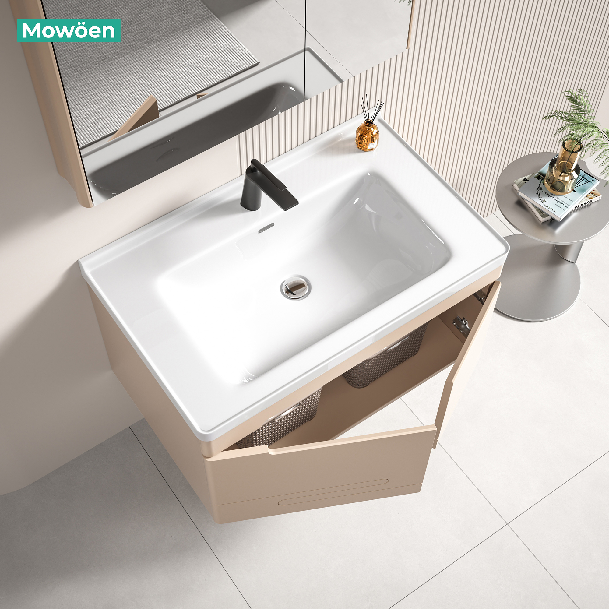 Tủ Lavabo Nhựa PVC Mowoen MW2708-100