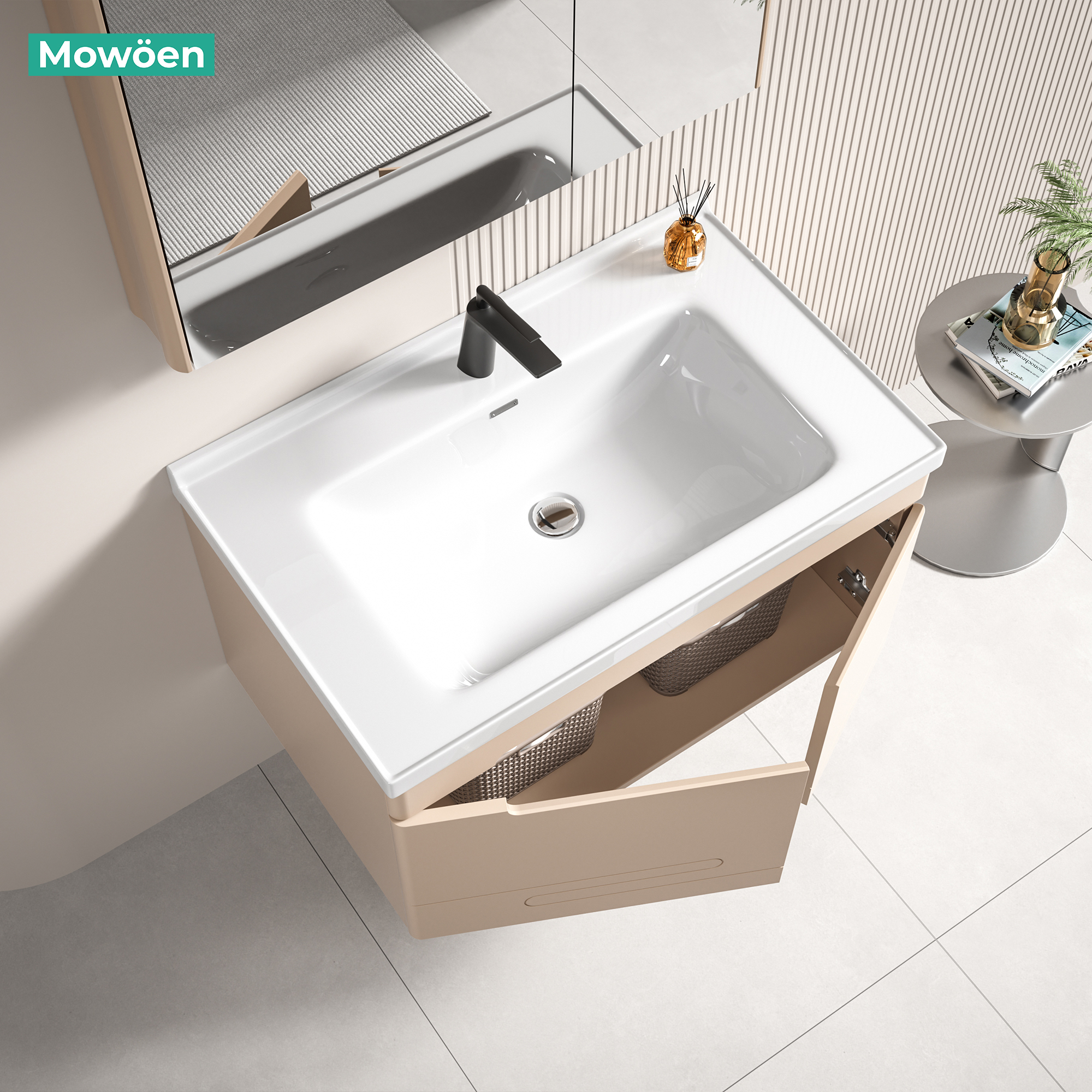 Tủ Lavabo Nhựa PVC Mowoen MW2708-80