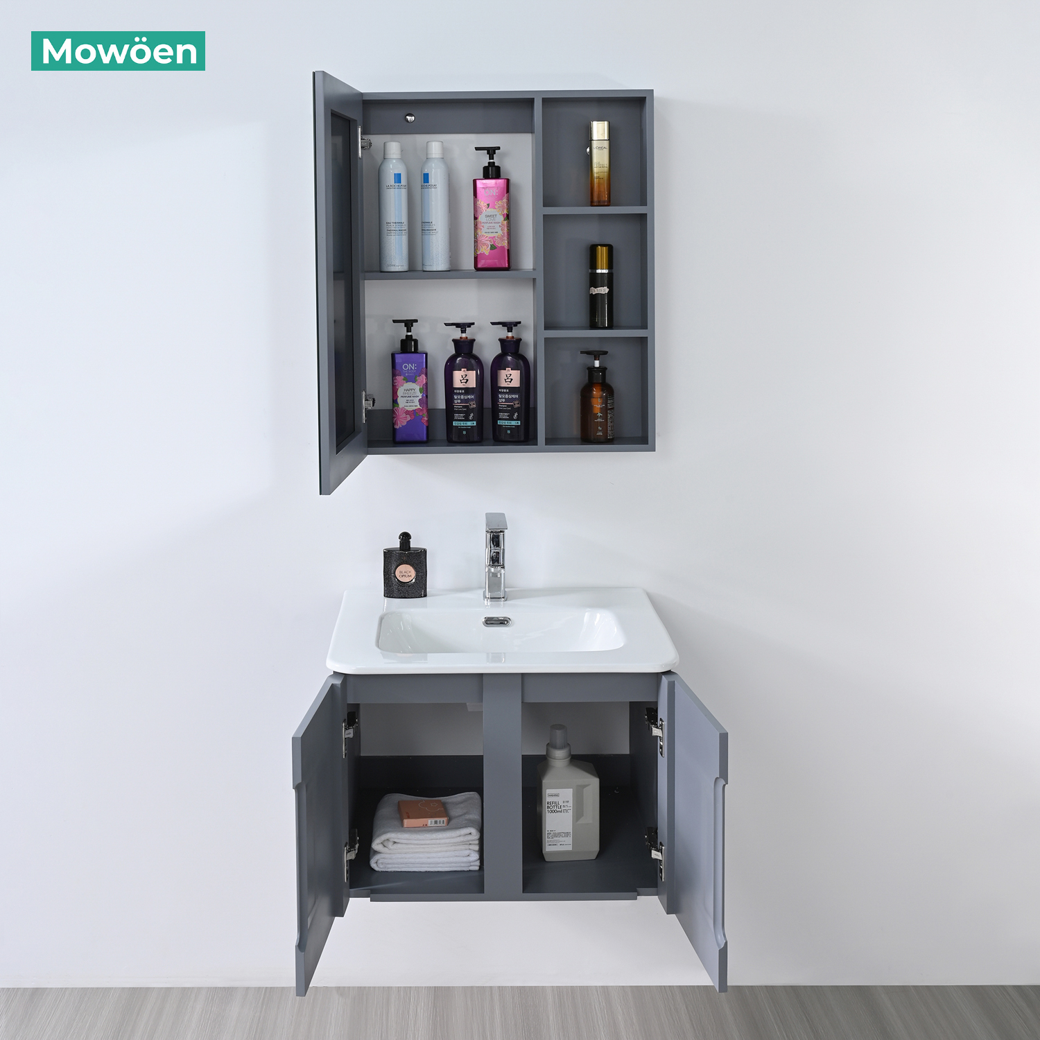 Tủ Lavabo Nhựa PVC Mowoen MW2709-1-60