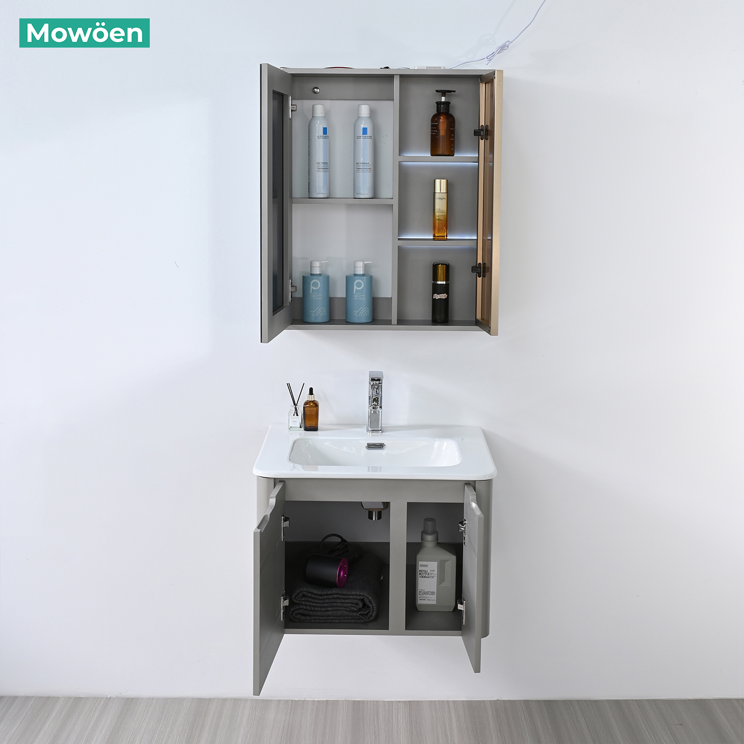 Tủ Lavabo Nhựa PVC Mowoen MW2710-60