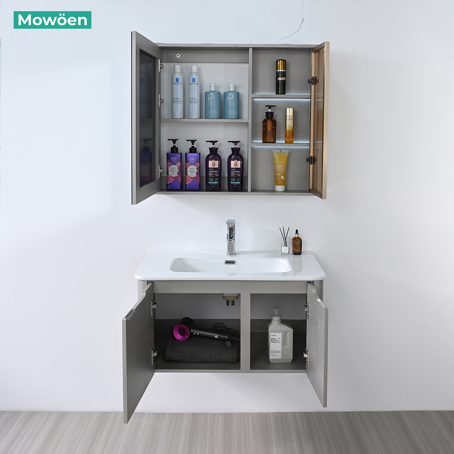 Tủ Lavabo Nhựa PVC Mowoen MW2710-80