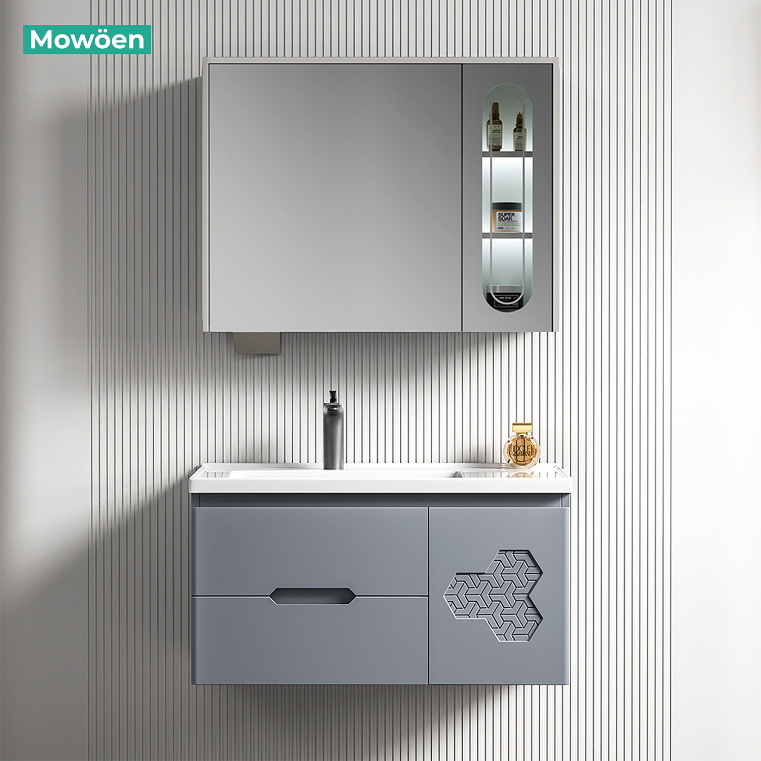 Tủ Lavabo Nhựa PVC Mowoen MW2715-80