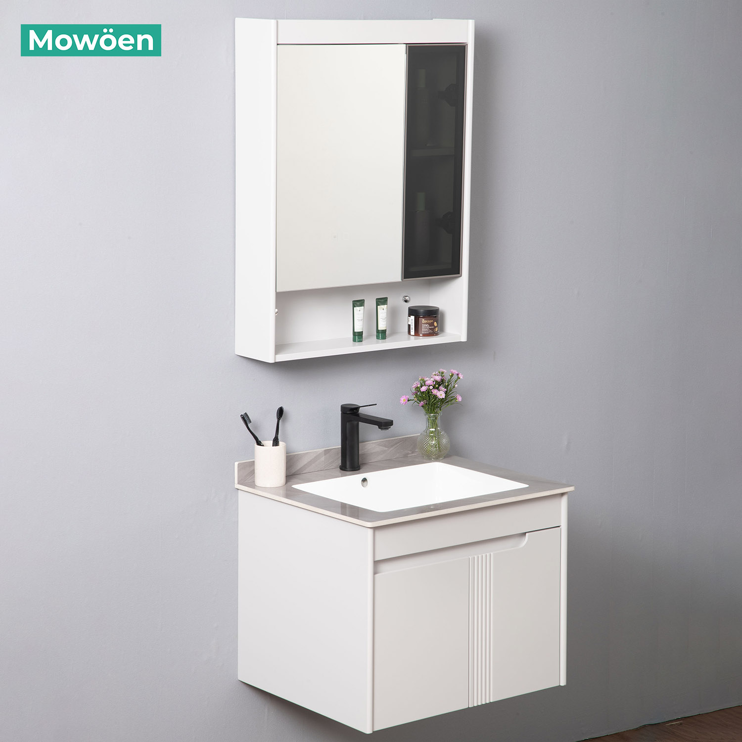 Tủ Lavabo Nhựa PVC Mowoen MW2805-60