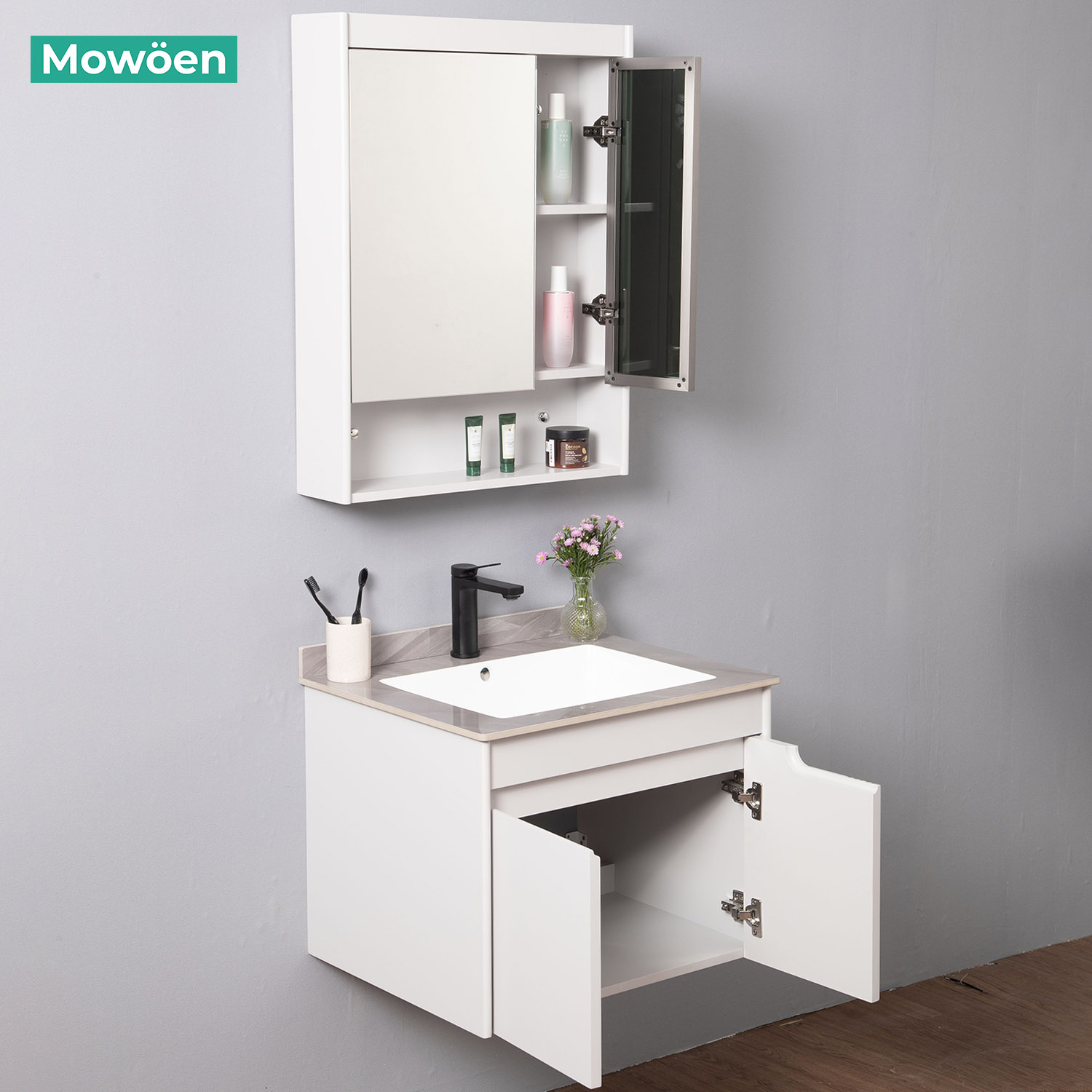 Tủ Lavabo Nhựa PVC Mowoen MW2805-60