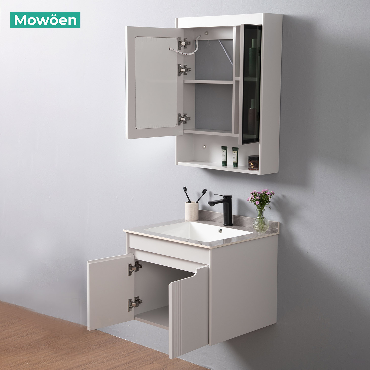 Tủ Lavabo Nhựa PVC Mowoen MW2805-60