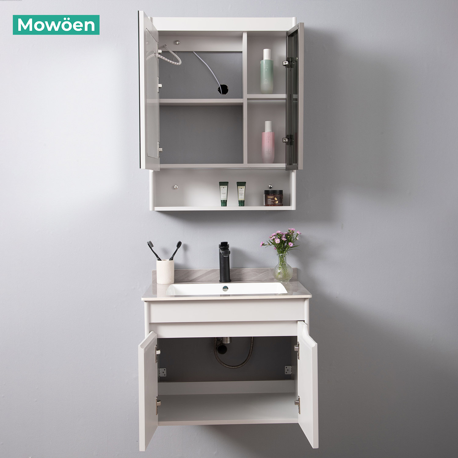 Tủ Lavabo Nhựa PVC Mowoen MW2805-60