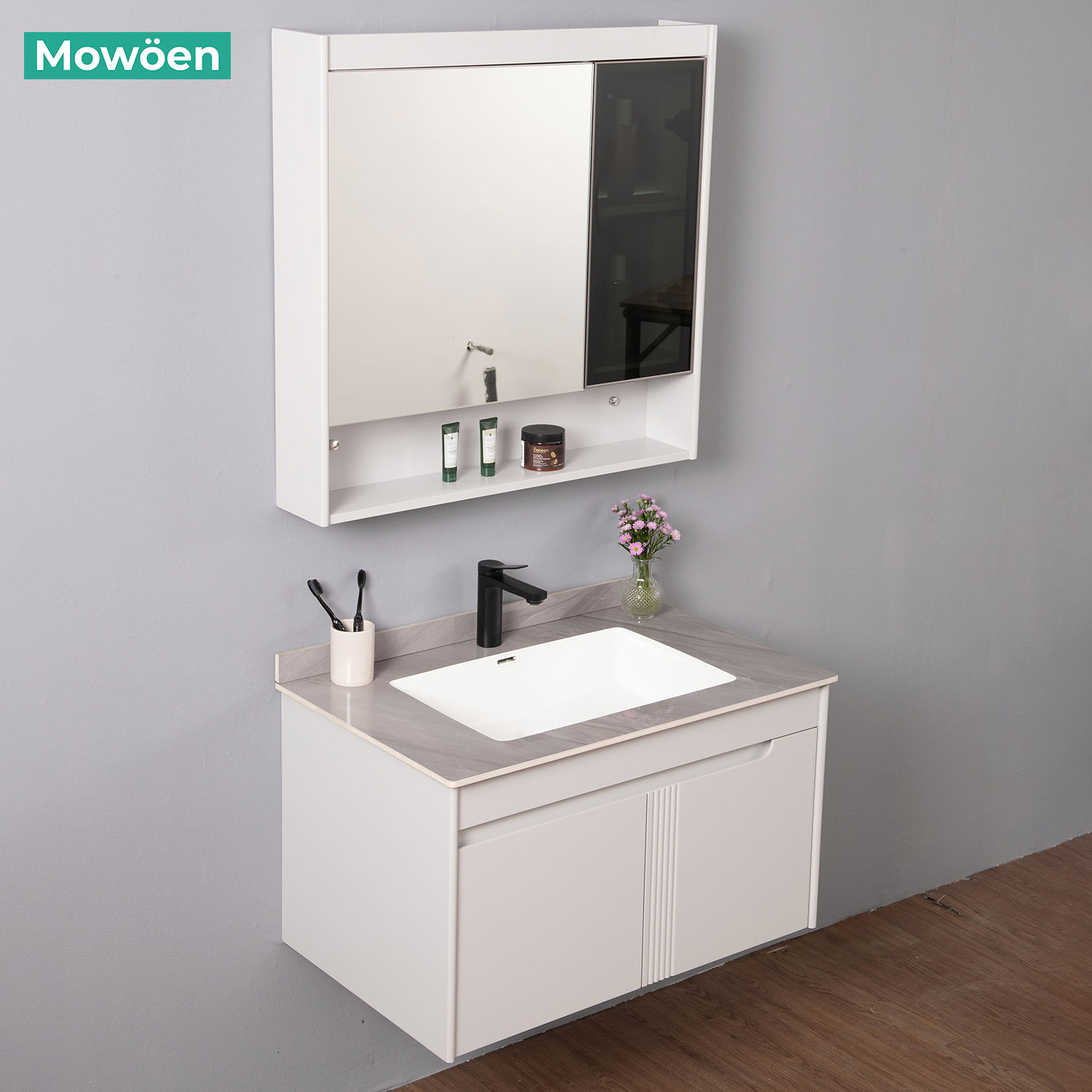 Tủ Lavabo Nhựa PVC Mowoen MW2805-80