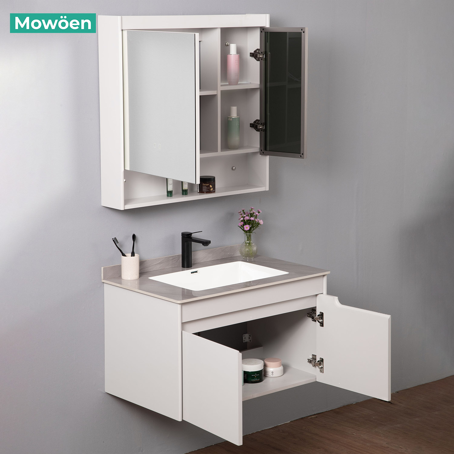 Tủ Lavabo Nhựa PVC Mowoen MW2805-80