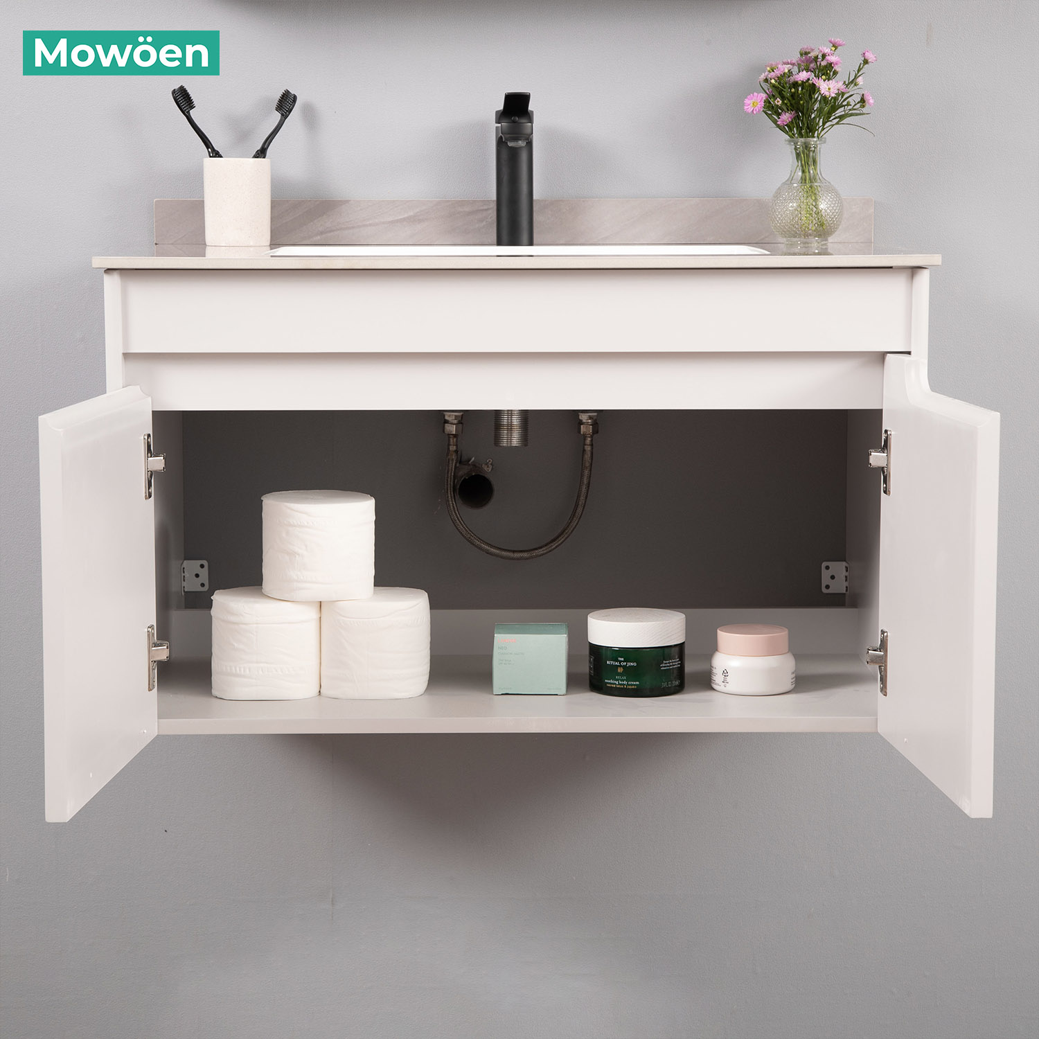 Tủ Lavabo Nhựa PVC Mowoen MW2805-80