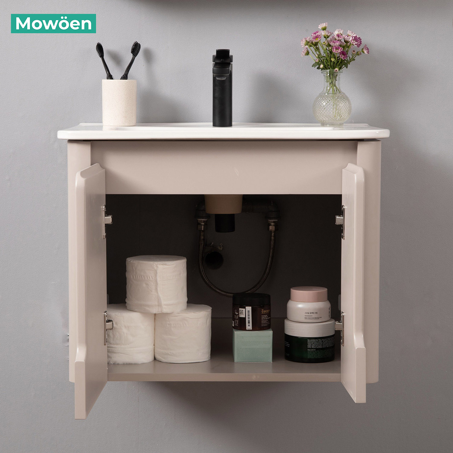 Tủ Lavabo Nhựa PVC Mowoen MW2807-60