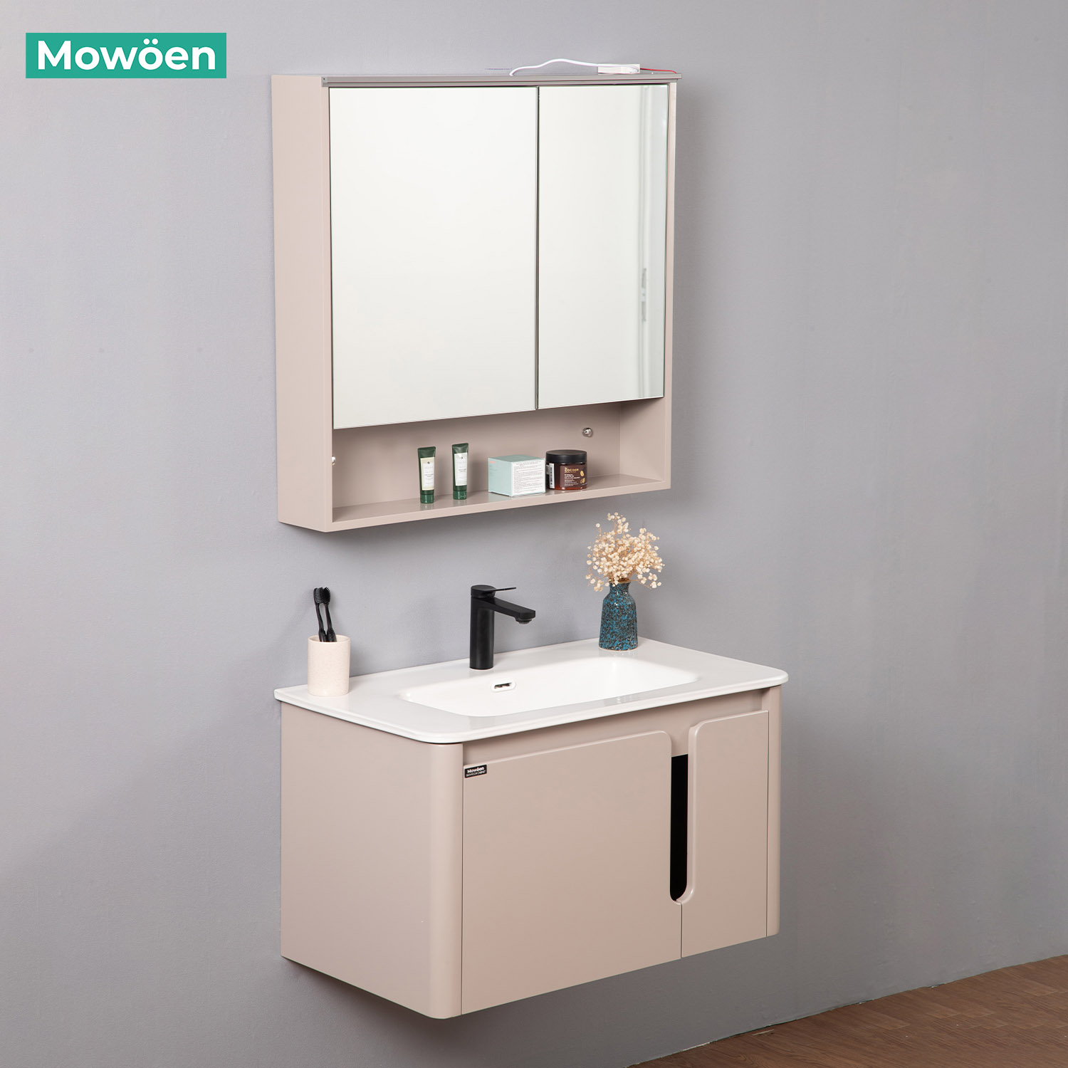 Tủ Lavabo Nhựa PVC Mowoen MW2807-80