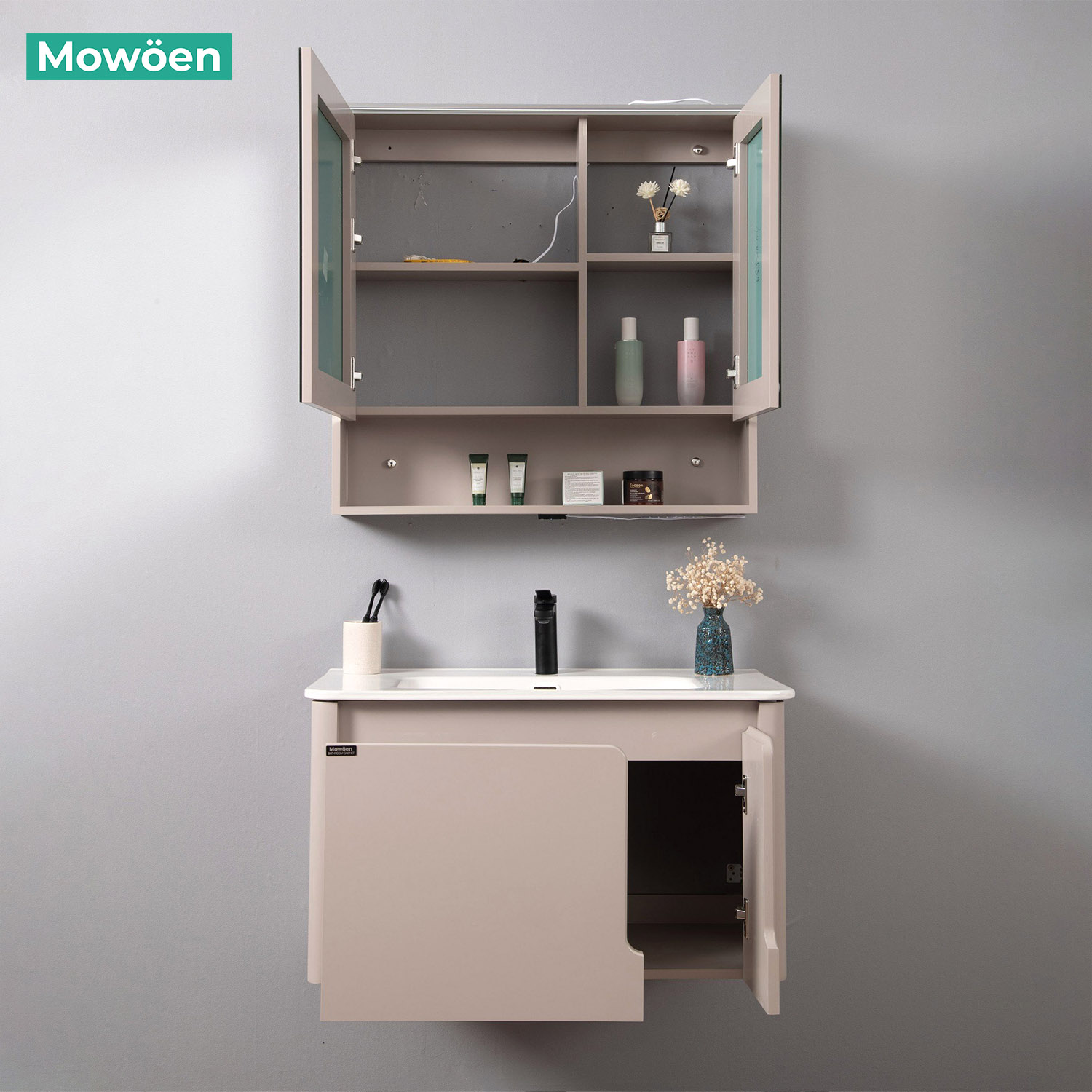 Tủ Lavabo Nhựa PVC Mowoen MW2807-80