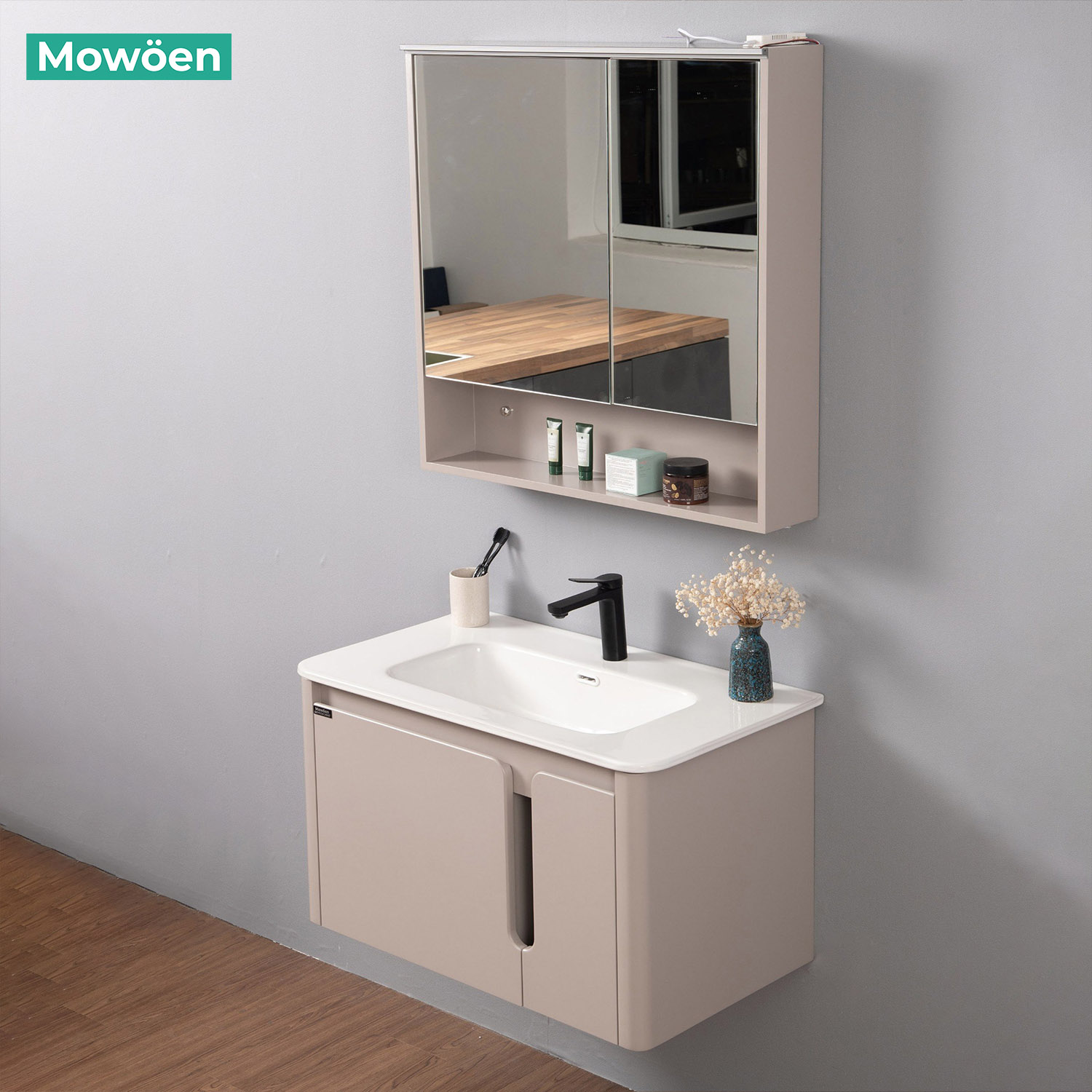 Tủ Lavabo Nhựa PVC Mowoen MW2807-80